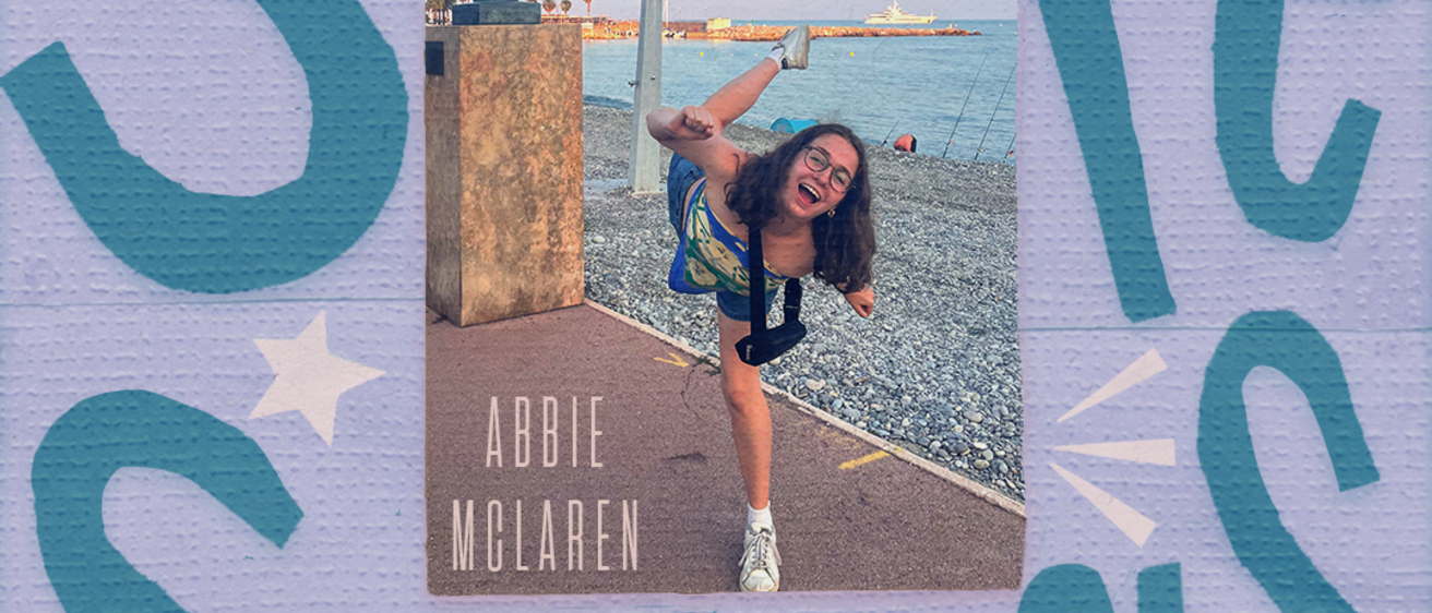 Abbie McLaren Selects Purple Blue Background